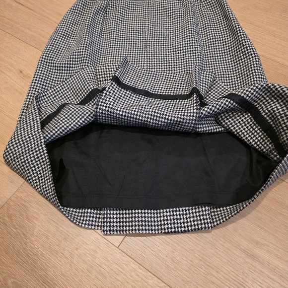 VTG Evan-Picone Saks Fifth Avenue Houndstooth Wool Pencil Skirt Black White 8P - Picture 6 of 11